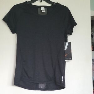 NWT HEAD Women's Black Coastal Tone Space Dye Top Size Small